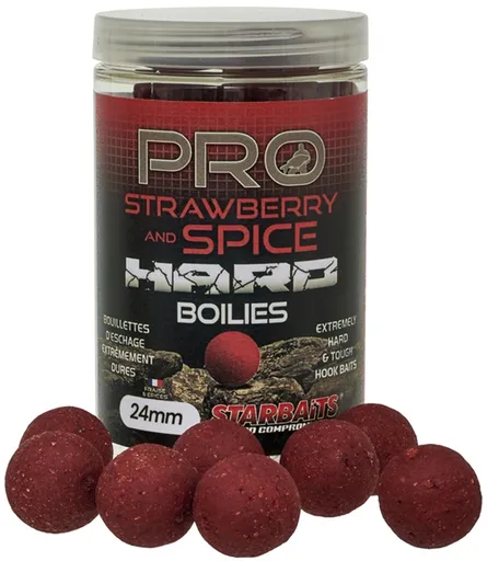Starbaits boilie hard pro strawberry spice 200 g - 24 mm