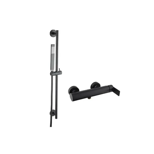 Sprchová batéria SAT B-Way so sprchovacím setom 150 mm čierna SATBSBW268SET