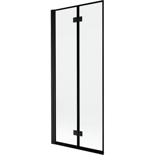 MEXEN - MIST vaňová zástena 80x150 cm 6mm 2-s, čierna, okraj, ľavá 8A9-080-002-70-70-L