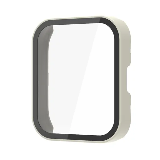 PC FULL COVER Plastový kryt so sklom pre Amazfit Bip 5 béžový