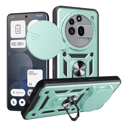 RING CAMERA Kryt s držiakom pre Nothing Phone (3a) Pro zelený