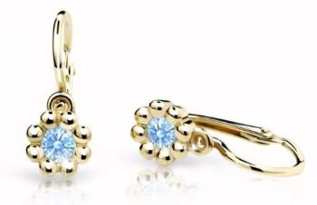 Cutie Jewellery Zlaté detské náušnice C2030-10-X-1 svetlo modrá
