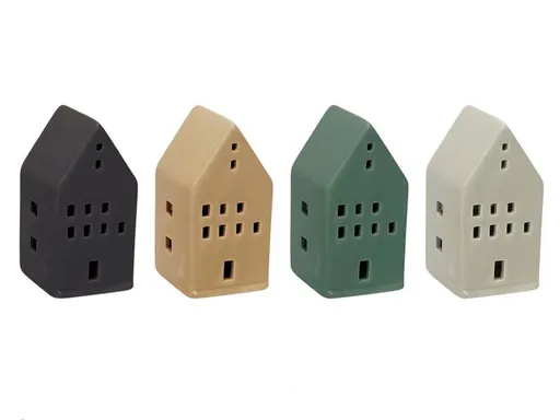 HIT Vianočné dekorácie LED domček 10cm MIX farieb