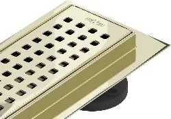 MEXEN/S - Flat 360° M08 podlahový žľab otočný 70, zlatý 1525070-40