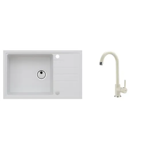 Set drezu a batérie Alveus Intermezzo 130 + bat. AM 120 biela SETA022