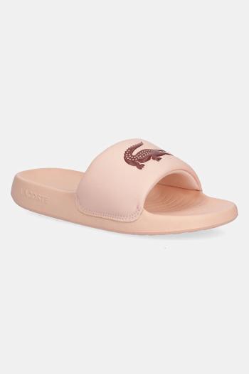 Šľapky Lacoste SERVE SLIDE 1.0 oranžová farba, na platforme, 49CFA0022