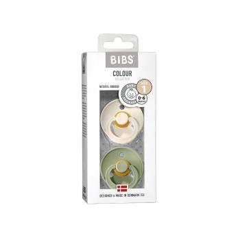 BIBS Colour symetrické cumlíky z prírodného kaučuku veľkosť1, Ivory / Sage 2 ks
