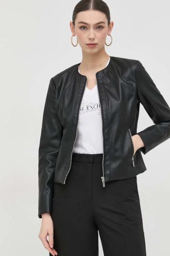 Bunda Armani Exchange dámska, čierna farba, prechodná