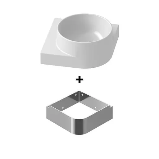 Ravak Yard konzola s umývadlom 28x12,5x28 cm nerez X000001525