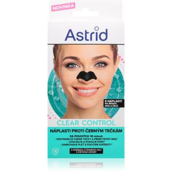 Astrid Clear Control čistiace pleťové náplasti proti čiernym bodkám 6 ks