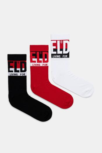 Ponožky Diesel SKM-RAY-THREEPACK SOCKS 3-pak pánske, červená farba, 00SAYJ.0IQAR