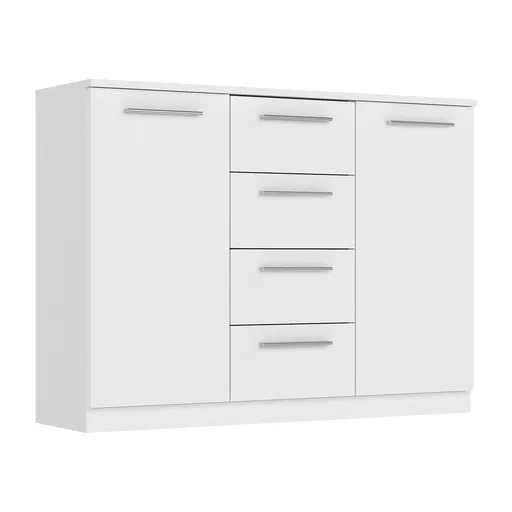 Komoda 2 dvere + 4 zásuvky SURREY biela