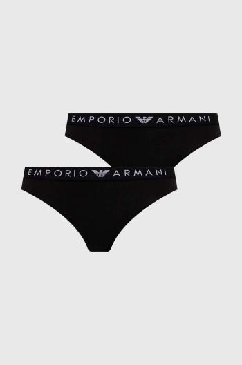 Nohavičky Emporio Armani Underwear 2-pak čierna farba, 163334 4F227