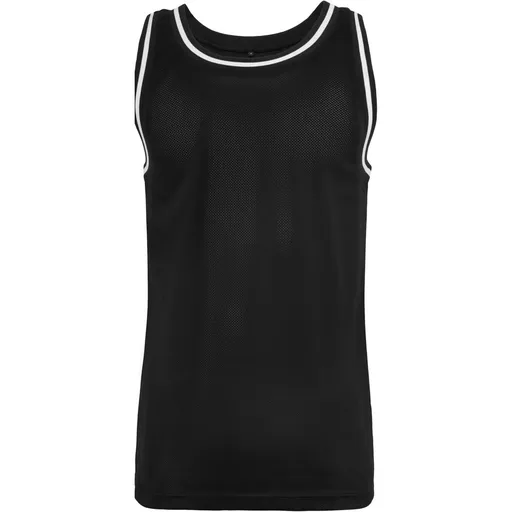 Build Your Brand Pánske predĺžené športové tielko - Čierna / biela | S