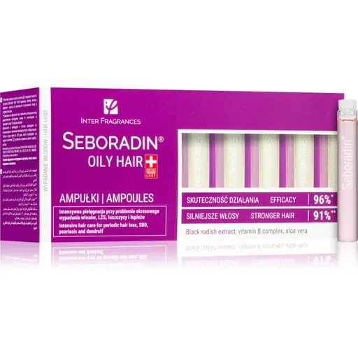Seboradin Oily Hair ampuly proti lupinám a vypadávaniu vlasov 14x5,5 ml
