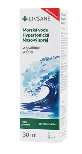 LIVSANE Morská voda Nosový vyplachovací sprej hypertonický 120ml