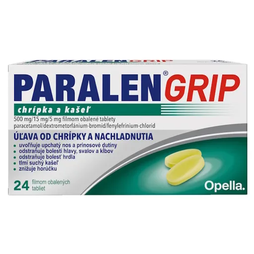 PARALEN Grip chrípka a kašeľ 24 tabliet
