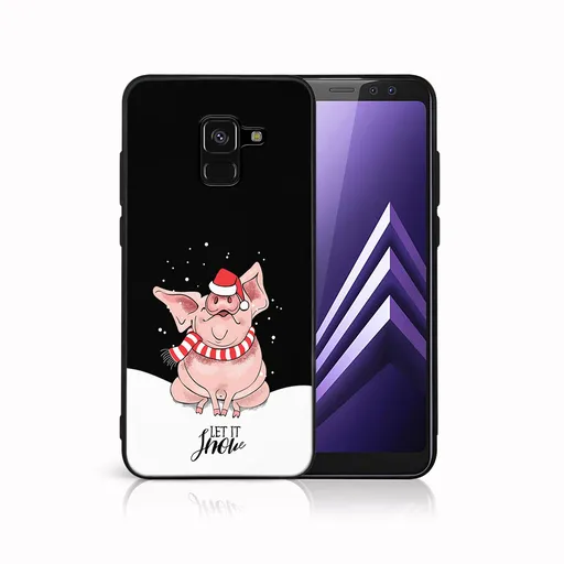 MY ART Kryt s vianočným dizajnom Samsung Galaxy A8 2018 (A530) LET IT SNOW (075)