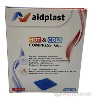 Aidplast kompresný gélový obklad teplý studený 13 x 13 cm