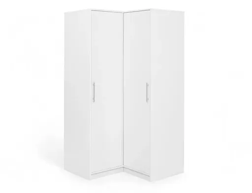 ArtStol Rohová šatníková skriňa BALI | biela