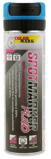 COLOR MARK SPOTMARKER FLUO - Fluorescenčný sprej na dopravné značenie fluorescenčná modrá, 0,5 L
