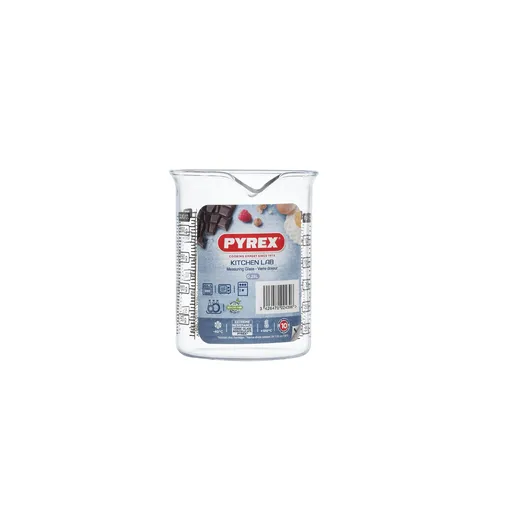 Sklenená odmerka s lievikom PYREX 250ml