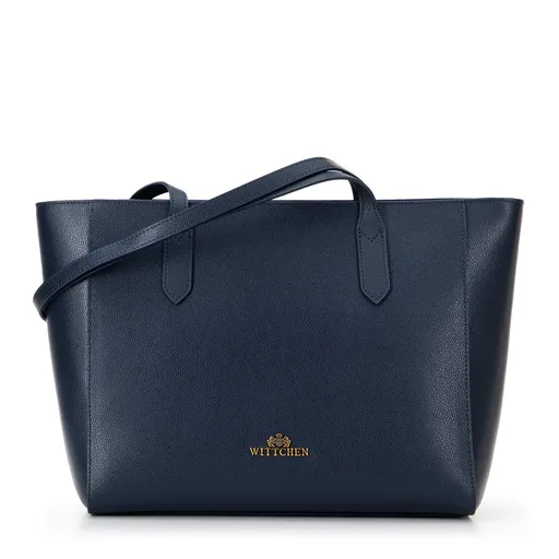 Dámska shopper kabelka z kože granátová 100-4E-602-7