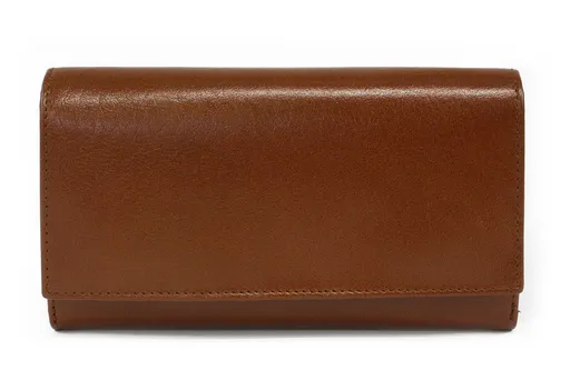 Hnedá dámska kožená klopnová peňaženka 511-2121-05