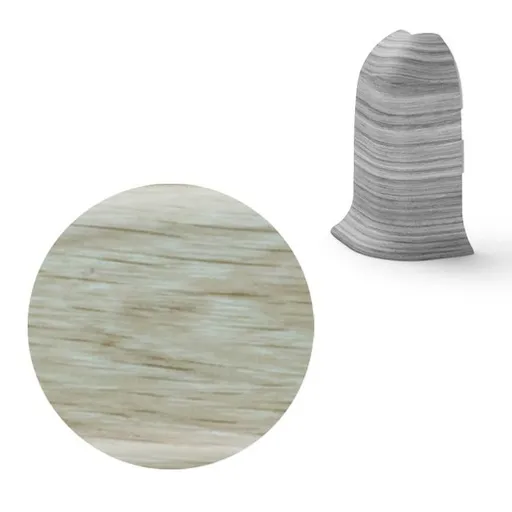 Vnější roh k soklu Naturel dub pieskový , PVC dĺžka 0,5 cm, výška hrany 56 mm, NATNGTZF0