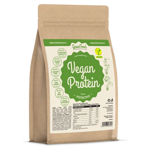GREENFOOD NUTRITION Vegan proteín pistácie 750 g