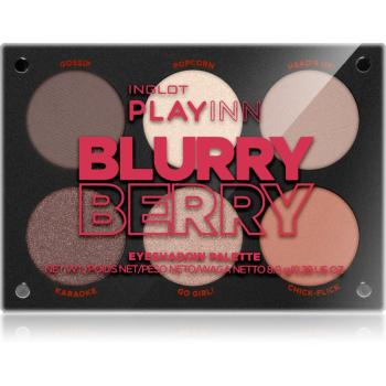 Inglot PlayInn Eyeshadow Palette paletka očných tieňov odtieň Blurry Berry 8 g