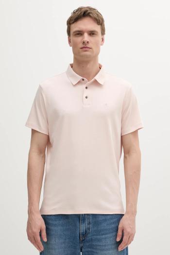Bavlnené polo tričko Calvin Klein béžová farba, jednofarebné, LV04LB276G