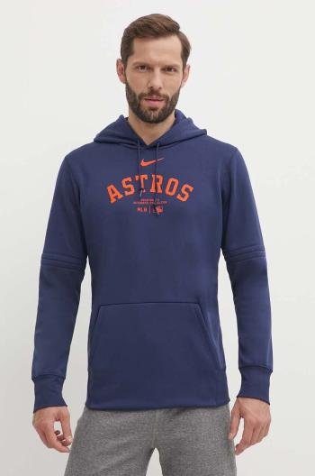 Mikina Nike Houston Astros pánska, tmavomodrá farba, s kapucňou, s potlačou