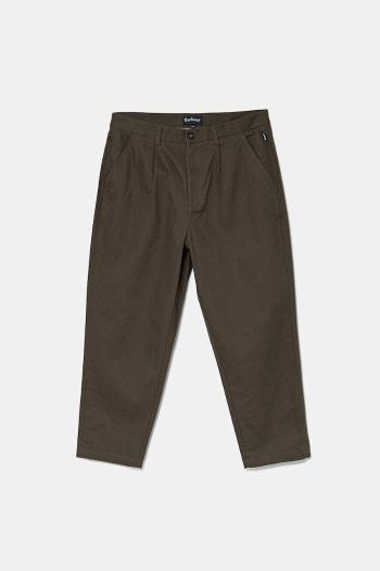 Bavlnené nohavice Barbour Bayview Herringbone Trouser pánske, zelená farba, strih chinos, MTR0765