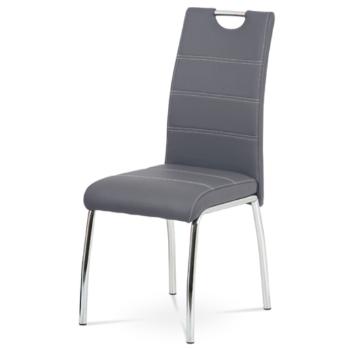 Jedálenská stolička Autronic 43x98 cm sivá ekokoža HC-484 GREY