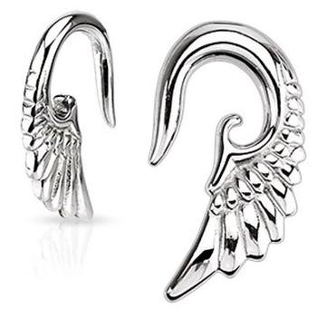 Taper do ucha - 316L, lesklé anjelské krídlo - Hrúbka: 3 mm
