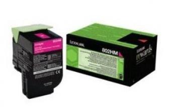 Lexmark 80C2HME purpurová (magenta) originálny toner