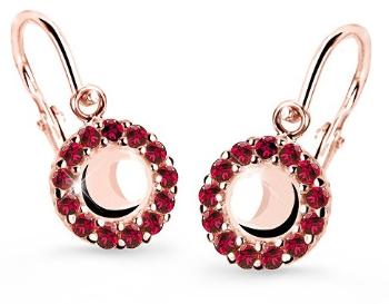 Cutie Jewellery Detské náušnice z ružového zlata C2750-10-X-4 červená