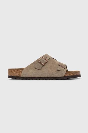 Semišové šľapky Birkenstock Zürich šedá farba, 50461