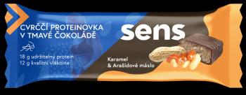 SENS Cvrččí Proteinovka v Tmavej Čokoláde - Karamel a Arašidové maslo 60 g