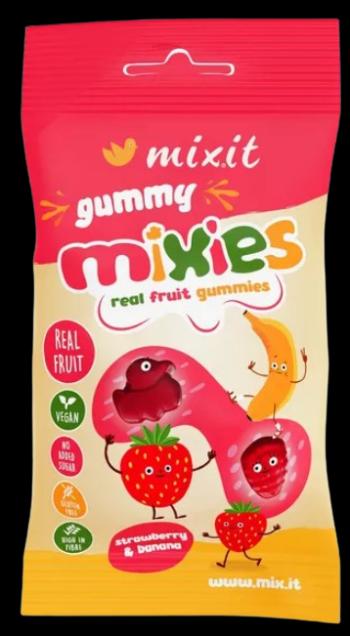 MIXIT Gummy Mixies - Jahoda a banán - prírodné želé cukríky 35 g