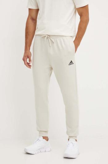 Tepláky adidas Essentials béžová farba, jednofarebné, JH1039