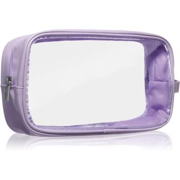 Notino Travel Collection Large Clear Organizer transparentná kozmetická taštička L Purple 1 ks