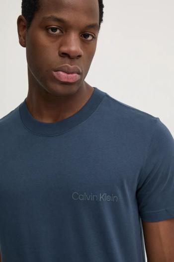 Bavlnené tričko Calvin Klein Jeans pánske, tmavomodrá farba, s potlačou, J30J326402