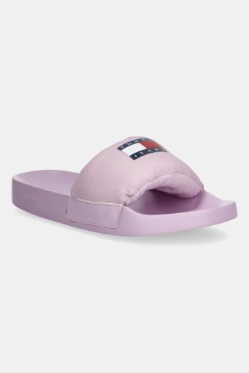 Šľapky Tommy Jeans TJW COMFY POOL SLIDE ružová farba, EN0EN02854
