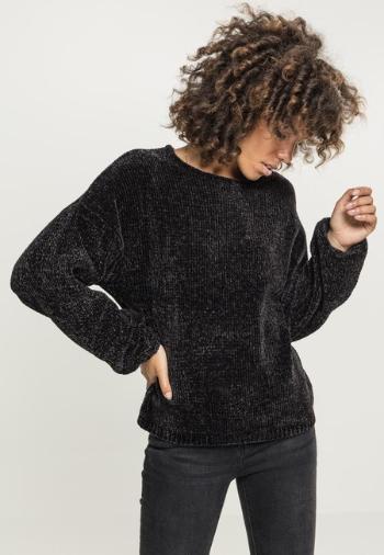 Urban Classics Ladies Oversize Chenille Sweater black - 4XL