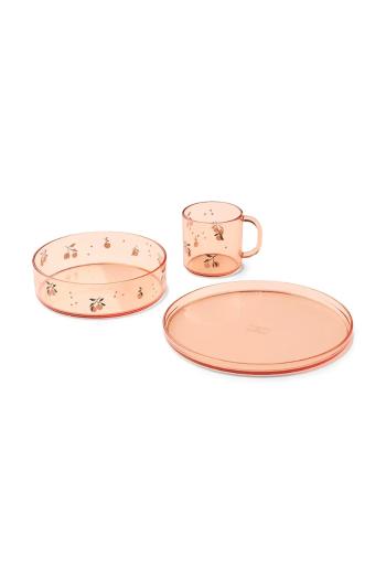 Jedálenská súprava pre deti Liewood Siva Printed Tritan Tableware Set LW19969