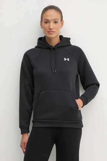 Mikina Under Armour Armour Fleece dámska, čierna farba, s kapucňou, jednofarebná, 1386507