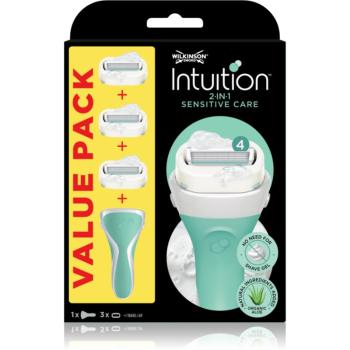 Wilkinson Sword Intuition 2 in 1 Sensitive Care holiaci strojček + náhradné hlavice 3 ks