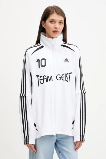 Mikina adidas Originals Ovzd Tracktop biela farba, s potlačou, KE7570